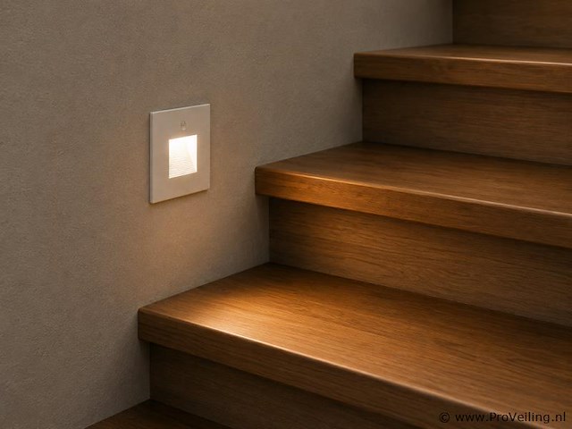 10 x led trapverlichting 1w – 4200k neutraal wit - wit – pir sensor – ip20 – diamond - afbeelding 3 van  5