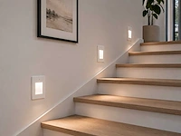 10 x led trapverlichting 1w – 4200k neutraal wit - wit – pir sensor – ip20 – diamond