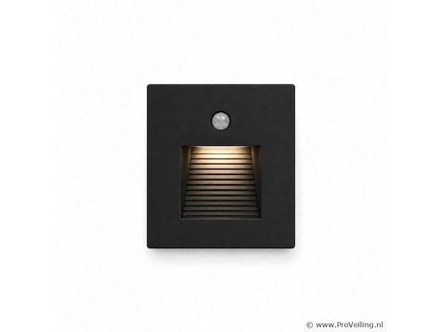 10 x led trapverlichting 1w – 4200k neutraal wit - zwart – pir sensor – ip20 – diamond - afbeelding 2 van  5
