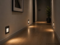 10 x led trapverlichting 1w – 4200k neutraal wit - zwart – pir sensor – ip20 – diamond - afbeelding 1 van  5