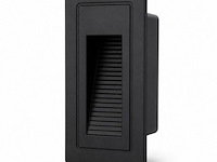 10 x led trapverlichting 3w – 3000k warm wit - rechthoek – zwart – ip54 – yoga-v1 - afbeelding 2 van  5