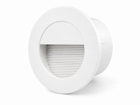 10 x led trapverlichting 3w – 3000k warm wit - rond – wit – ip54 – icon-r - afbeelding 2 van  5