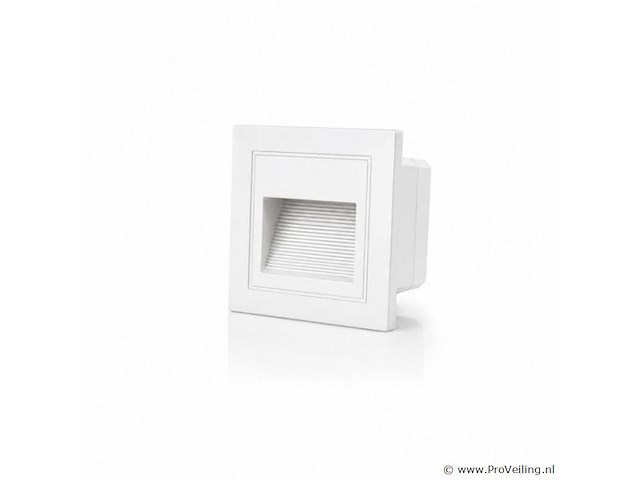 10 x led trapverlichting 3w – 3000k warm wit - vierkant – wit – ip54 – icon-s - afbeelding 2 van  5
