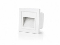 10 x led trapverlichting 3w – 3000k warm wit - vierkant – wit – ip54 – icon-s - afbeelding 2 van  5