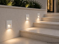 10 x led trapverlichting 3w – 3000k warm wit - vierkant – wit – ip54 – icon-s - afbeelding 1 van  5