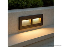 10 x led trapverlichting – 3w – 3000k warm wit – ip65 – rechthoekig – ly06 - afbeelding 1 van  4