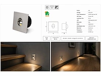 10 x led trapverlichting 3w – 4000k neutraal wit - matchroom – ip20 – zümrüt - afbeelding 5 van  5