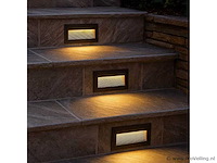10 x led trapverlichting – 6w – 3000k warm wit – ip65 – rechthoekig – ly05 - afbeelding 1 van  5