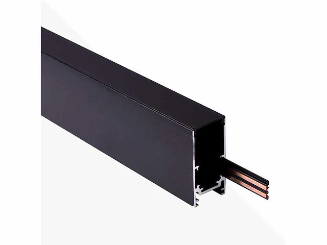 10 x magnetische rail voor opbouw – 20mm – 48v – 2 meter – zwart - afbeelding 3 van  5