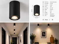 10 x opbouw spot armatuur – gu10 – zwart – ip20 – frezya-r - afbeelding 5 van  5