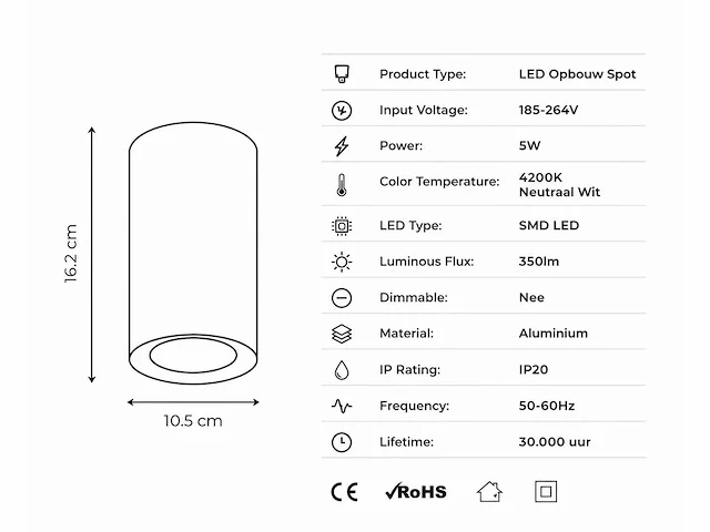 10 x opbouw spot armatuur – gu10 – zwart – ip20 – frezya-r - afbeelding 5 van  5