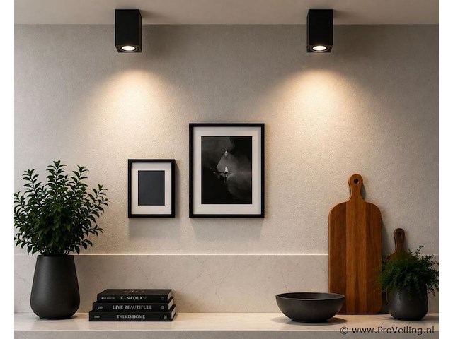 10 x opbouw spot armatuur – gu10 – zwart – ip20 – frezya-s - afbeelding 3 van  5
