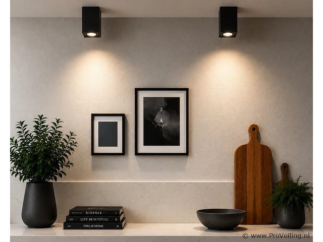 10 x opbouw spot armatuur – gu10 – zwart – ip20 – frezya-s - afbeelding 3 van  5