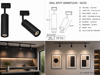 10 x rail spot armatuur – gu10 – zwart – ip20 – londra-g - afbeelding 5 van  5