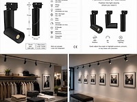 10 x rail spot armatuur – gu10 – zwart – ip20 – toronto - afbeelding 5 van  5