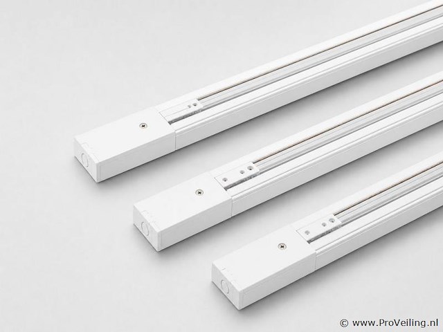 10 x railverlichting track – 1 fase – 2 meter – wit - lighting track - afbeelding 1 van  5