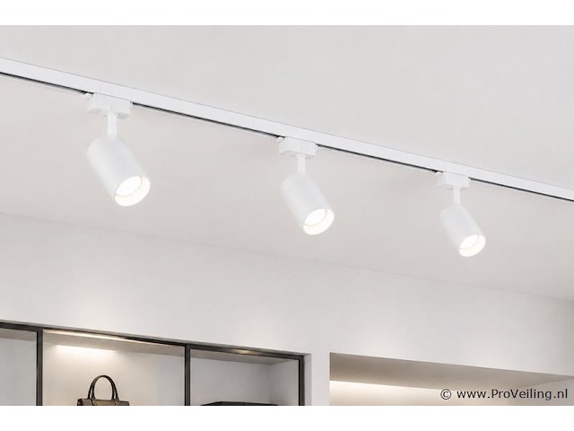 10 x railverlichting track – 1 fase – 2 meter – wit - lighting track - afbeelding 3 van  5