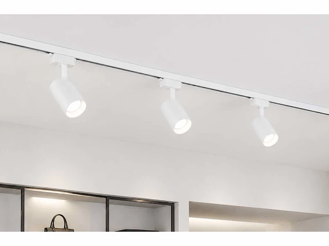 10 x railverlichting track – 1 fase – 2 meter – wit - lighting track - afbeelding 3 van  5
