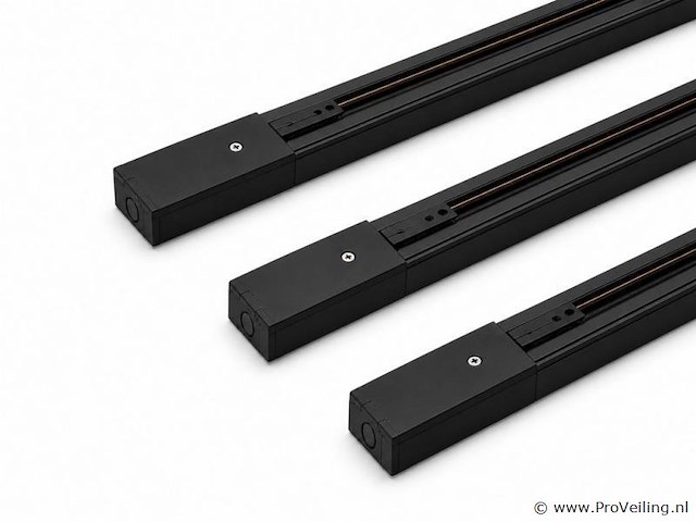 10 x railverlichting track – 1 fase – 2 meter – zwart - lighting track - afbeelding 1 van  5