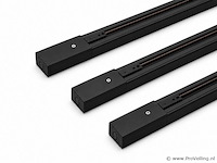10 x railverlichting track – 1 fase – 2 meter – zwart - lighting track - afbeelding 1 van  5