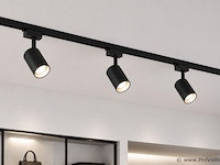 10 x railverlichting track – 1 fase – 2 meter – zwart - lighting track - afbeelding 3 van  5