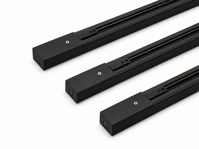 10 x railverlichting track – 1 fase – 2 meter – zwart - lighting track - afbeelding 1 van  5