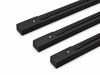 10 x railverlichting track – 1 fase – 2 meter – zwart - lighting track - afbeelding 1 van  5