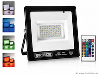 10 x rgb led floodlight 100w - zwart – ip65 – remix-100 - afbeelding 1 van  5