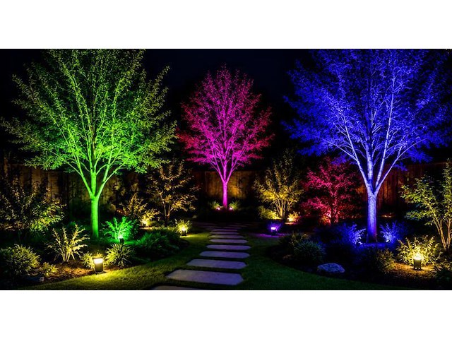 10 x rgb led floodlight 100w - zwart – ip65 – remix-100 - afbeelding 3 van  5