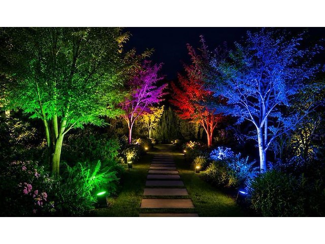 10 x rgb led floodlight 20w - zwart – ip65 – remix-20 - afbeelding 3 van  5