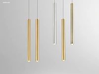 10 x solo tube slim design hanglamp goud - afbeelding 2 van  5