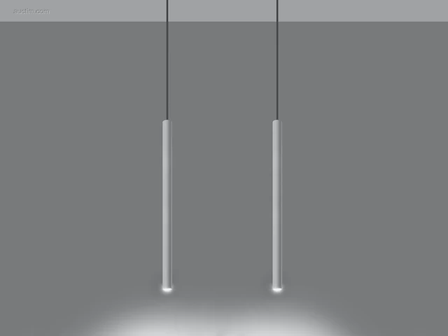 10 x solo tube slim design hanglamp wit - afbeelding 2 van  7