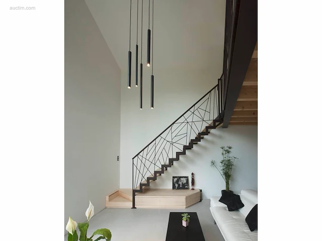 10 x solo tube slim design hanglamp zwart - afbeelding 6 van  11