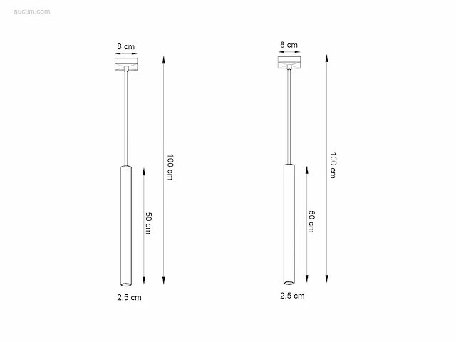 10 x solo tube slim design hanglamp zwart - afbeelding 7 van  9