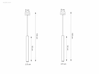 10 x solo tube slim design hanglamp zwart - afbeelding 7 van  9