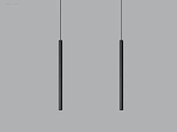 10 x solo tube slim design hanglamp zwart - afbeelding 8 van  9