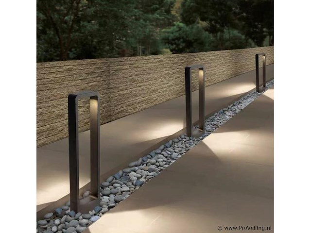 10 x tuinlamp – 60 cm – 7w led – 3000k warm wit – ip54 – zwart – sla-01 - afbeelding 5 van  5