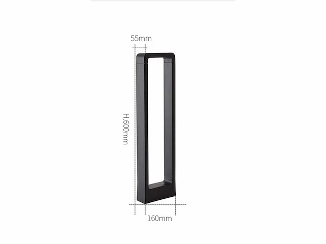 10 x tuinlamp – 60 cm – 7w led – 3000k warm wit – ip54 – zwart – sla-01 - afbeelding 5 van  15
