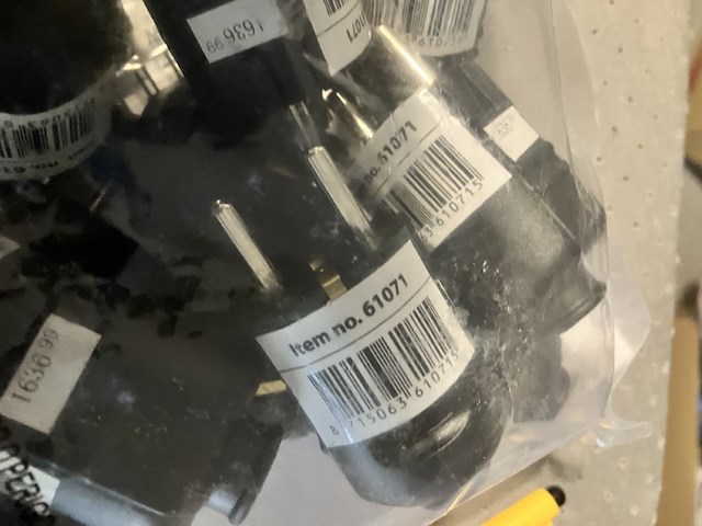 10 x zwarte stekkers met ra - afbeelding 2 van  5