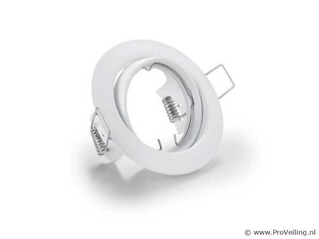 100 x downlight fitting – draaibaar – gu10 – wit – ip20 - afbeelding 2 van  5