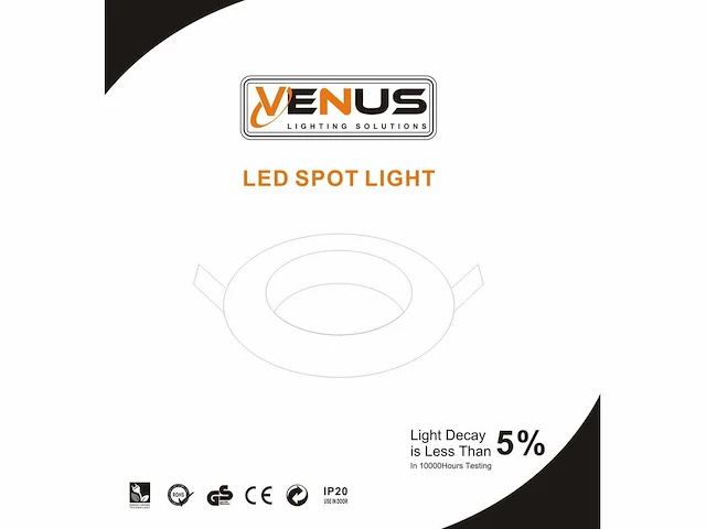 100 x downlight fitting – draaibaar – gu10 – wit – ip20 - afbeelding 5 van  5
