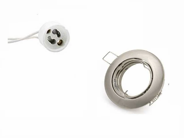100 x downlight fitting – draaibaar – gu10 – zilver – ip20 - afbeelding 1 van  5