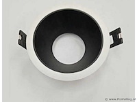 100 x downlight fitting – gu10 – zwart/wit – ip20 - afbeelding 2 van  4