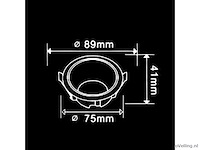 100 x downlight fitting – gu10 – zwart/wit – ip20 - afbeelding 4 van  4