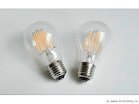 100 x filament led ball lamp 4w – 4200k neutraal wit – e27 - helder glas - afbeelding 5 van  5