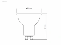 100 x gu10 ledlampen met lens 4000k - afbeelding 3 van  7