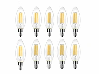 100 x led filament lamp c35 – 6w – e14 – dimbaar – 2700k warm wit - afbeelding 3 van  3