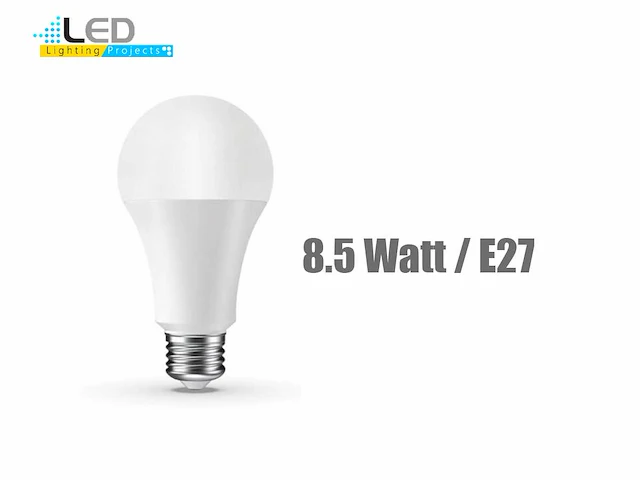 100 x led lamp opaal wit 8.5 watt a60 - afbeelding 1 van  9