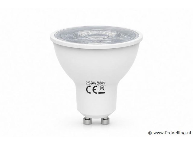 100 x led spot gu10 – 6w – 4200k neutraal wit – ip20 - afbeelding 1 van  4