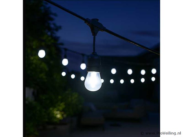 100 x st45 filament shockproof led lamp – 6000k koud wit – e27 – wit - afbeelding 1 van  5